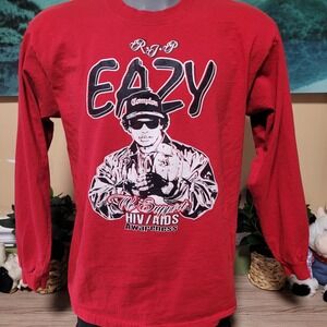 RIP Eazy Compton Long Sleeve T Shirt Mens Large Red hip hop‎ Shaka Wear rap